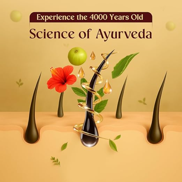 Veda Ayurvedic Cold Pressed Hair Oil (500ml) - Mega Value Pack | Infused with Real Jadi Butis for Hair Growth & Hair Fall Control | 100% Natural Root Treatment - Image 4