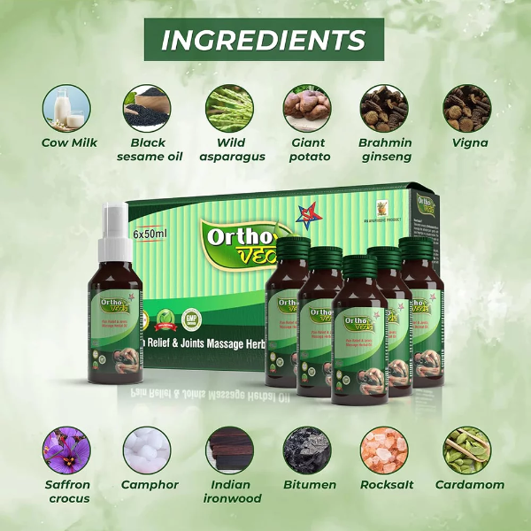 8848 SK Ortho Veda Oil 300ml – Ayurvedic Oil for Joint & Muscle Pain Relief | Supports Mobility & Comfort - Image 4