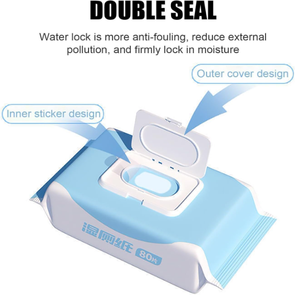 80 Wipes Flushable Toilet Tissue Wipes Soft & Absorbent Wet Toilet Paper Gentle Skin-Friendly Cleaning Wipes Hygienic Easy Extract Wet Tissue for Home Bathroom & Travel Essentials 80 Wipes - Image 4