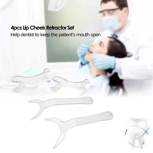 4 Pcs Dental Lip & Cheek Retractor Set – Intraoral Mouth Opener for Orthodontic & Dental Examination Tools - Image 2