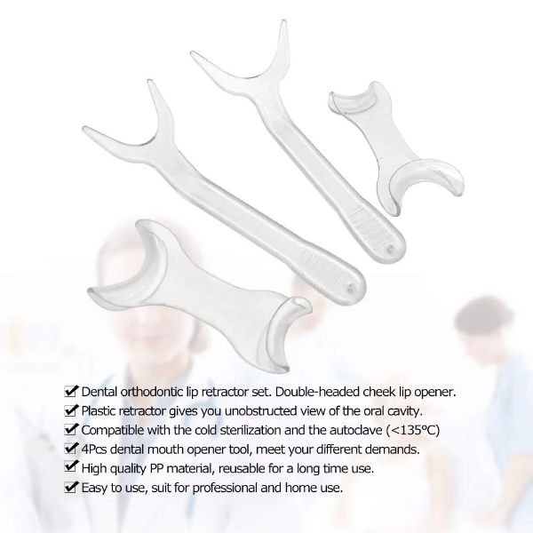 4 Pcs Dental Lip & Cheek Retractor Set – Intraoral Mouth Opener for Orthodontic & Dental Examination Tools - Image 4