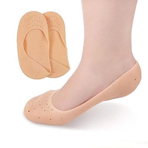 2V BROTHERS Anti Crack Full Length Silicone Foot Protector Moisturizing Socks for Foot- Care and Heel Cracks;socks for cracked feet;heel pad for heel pain;anti crack heel socks moisturizing silicone gel