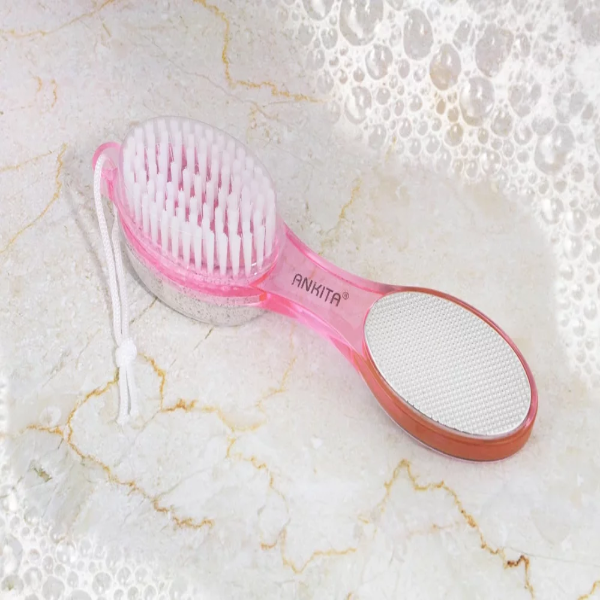 4-in-1 Foot Scrubber – Pedicure Tool for Callus Removal, Dead Skin Exfoliation & Soft Smooth Feet Care, Multi-Functional Foot File & Cleaner