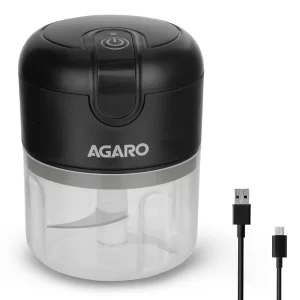 Mini electric food chopper wireless rechargeable vegetable processor.