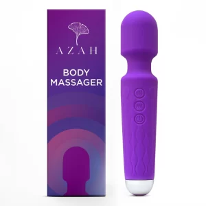 Azah Personal Massager For Women | 20 Vibration Modes, USB Rechargeable, Waterproof, Medical Grade Silicone, 3 Months Warranty | Handheld Electric Body Massager | Full Body Massager For Pain Relief