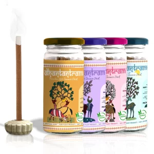 Agarbatti Combo Pack 800g (120 Sticks) with Marble Stand – Premium Incense Sticks for Pooja, Meditation, Home Mandir & Spiritual Use | Long-Lasting Aromatic Fragrance