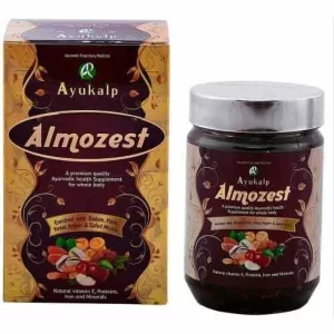Almozest Ayurvedic Health Malt (500g) | Complete Nutrition with Natural Vitamin E, Proteins & Iron | Daily Energy & Immunity Booster for Kids & Adults | Mineral Rich Formula