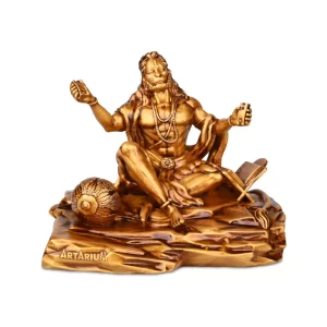 Artarium Bhaktimay Lord Hanuman Ji Murti – Bajrangbali Idol Antique Finish | Decorative Hanuman Statue for Home Temple, Pooja Decor & Spiritual Gift Showpiece (Pack of 1)