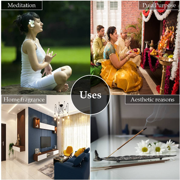 HEM Precious Assorted Dhoop Sticks Set – 5 Fragrances (Chandan, Gulab, Mogra, Lily & Musk) | Bambooless & Charcoal-Free Incense | 25–30 Min Burn | Approx. 55 Sticks, 60g Each - Image 4