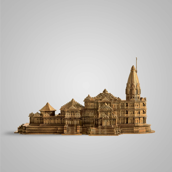 SILAII Ayodhya Ram Mandir Replica Sculpture – 1 Feet Antique Bronze Finish Home Décor Showpiece - Image 4