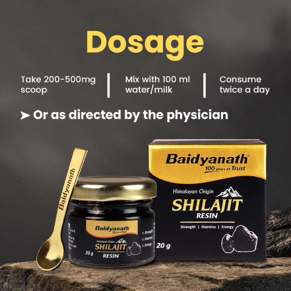 Baidyanath Himalayan Shilajit Resin 20g – Ayurvedic Natural Supplement Rich in Fulvic Acid for Strength, Power & Stamina - Image 3