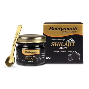Baidyanath Himalayan Shilajit Resin (20g) – 100% Pure & Authentic Ayurvedic Formula | Rich in Fulvic Acid for Strength, Power & Stamina | Lab Tested