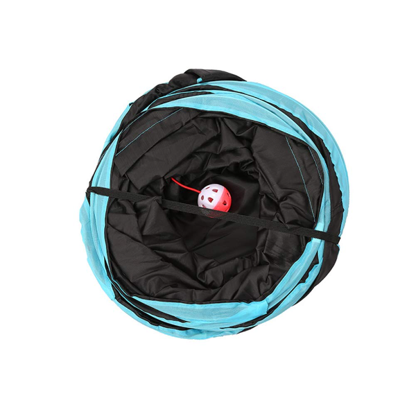 iHOO 5-Way Cat Tunnel Toy with Crinkle Sound & Hanging Ball – Collapsible Interactive Play House for Cats, Kittens, Puppies & Rabbits - Image 3