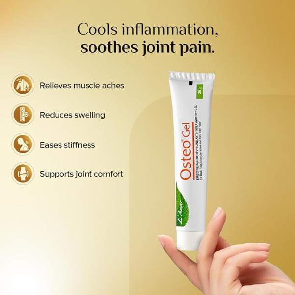 L’Amar Bone & Joint Wellness 3-Piece Kit | Natural Calcium Supplement & Joint Support | Includes KAL (60 Tabs), OSTEO (60 Tabs) & Pain Relief Gel (30g) | Ayurvedic Arthritis & Bone Strength Combo - Image 4