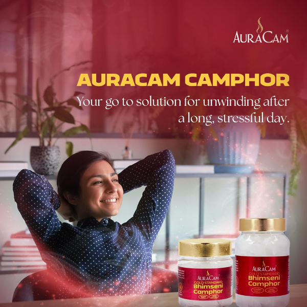 Pure Bhimseni Camphor (50g) – 100% Natural & Brass Kapoor for Pooja, Meditation & Havan | Aromatic Room Freshener for Spiritual Use - Image 4
