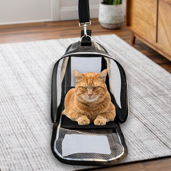 HomeCute Breathable & Durable Pet Carrier Bag – Comfortable Travel Cage for Cats, Small Dogs, Puppies, Kittens, Birds & Rabbits, Perfect for Airline & Outdoor Adventures - Image 2