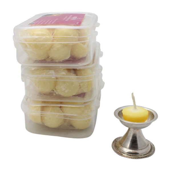 Swaha Premium Cow Ghee Diya Batti (Pack of 3, 30 Pieces) – Wax-Free Long Burning Cotton Wicks, Up to 30 Minutes for Puja & Spiritual Rituals - Image 3
