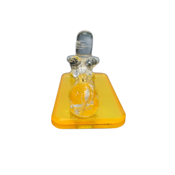 Elegant Crystal Shivling with Nandi Idol – Premium Transparent Glass-Crystal Finish, Compact Spiritual Décor (4 x 7.5 x 4 cm), Ideal for Home Temple, Office & Gifting - Image 2