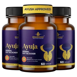 Dharishah Ayurveda DHT Blocker Capsules – Herbal Hair Loss Supplement for Men & Women | 180 Capsules