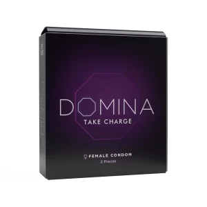 Domina Female Condoms Pack of 2 – Natural Latex with Soft Inner Sponge (Total no - 6)