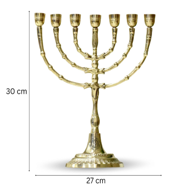 DSH Brass Menorah Home Decor 7 Arm Candelabra Decorative Candlestick Holder for Home, Bedroom, Living Room Decor, Table Centerpieces. - Image 2