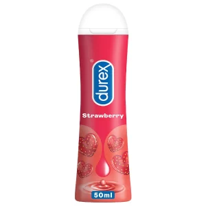 Durex Play Strawberry Lubricant Gel 50ml – Water-Based Intimate Lube (Pack of -2)