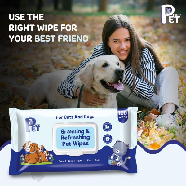Pet Grooming Wet Wipes 200 Count (Pack of 2) – Anti-Bacterial Cleansing & Deodorizing Wipes for Dogs, Cats & All Pets with Purified Water & Glycerin - Image 2