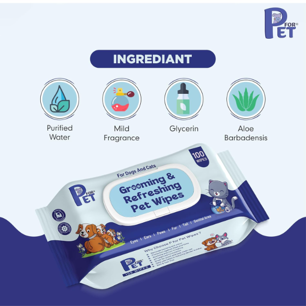 Pet Grooming Wet Wipes 200 Count (Pack of 2) – Anti-Bacterial Cleansing & Deodorizing Wipes for Dogs, Cats & All Pets with Purified Water & Glycerin - Image 4