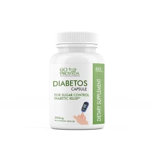 Advanced Herbal Diabetes Care - Diabetos | 60 Capsules | Potent Blend of Neem, Methi, Giloy & Gudmar | Natural Sugar Metabolism & Daily Wellness Formula | 100% Vegan