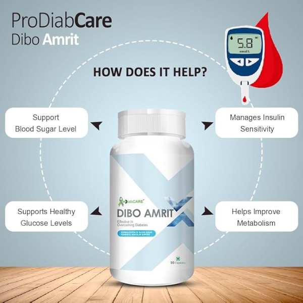 Dibo Amrit Blood Sugar Support Supplement (90 Capsules) | Advanced Formula for Healthy Insulin Resistance & Glucose Balance | Natural Diabetes Wellness for Men & Women - Image 4
