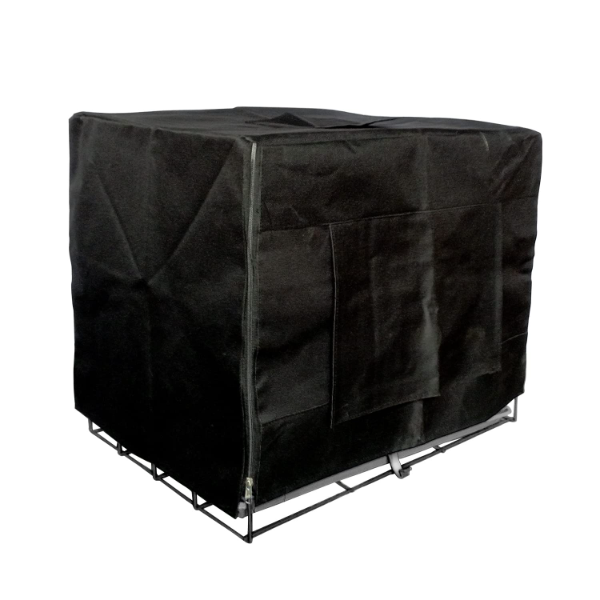 Jainsons Pet Products 18-Inch Foldable Dog Cage – Metal Crate Kennel with Removable Tray & Waterproof Cover for Small Dogs, Cats & Rabbits (Black) - Image 4