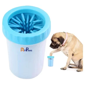 RvPaws Dog Paw Cleaner for Small Dogs – Portable Silicone Paw Washer Cup with Soft Cleaning Brush for Muddy & Dirty Paws