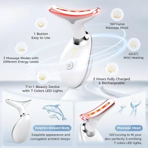 ENLIWISH Red Light Therapy Facial Massager – Skin Rejuvenation Device for Face & Neck Glow