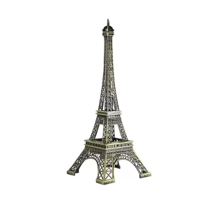 Antique finish metal Eiffel Tower miniature showpiece model.