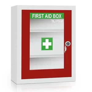 OTICA powder coated metal first aid box.