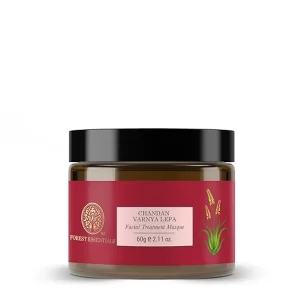 Forest Essentials Chandan Varnya Face Pack – Pure Sandalwood Brightening Mask for Smooth & Radiant Skin | Ayurvedic Hydrating Facial Lepa | Skin Toning & Pore Refining | 50g
