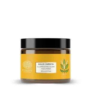 Forest Essentials Haldi Varnya Face Pack – Brightening Turmeric Facial Mask for Instant Glow | Ayurvedic Treatment for Skin Toning, Smoothening & Radiance | 100% Natural | 50g