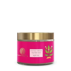 Forest Essentials Facial Ubtan Roop Nikhar & Gulab – Ayurvedic Face Scrub & Cleanser for Dry Skin | Gentle Rose Exfoliator for Instant Radiance & Smooth Glow | 100% Natural | 50g