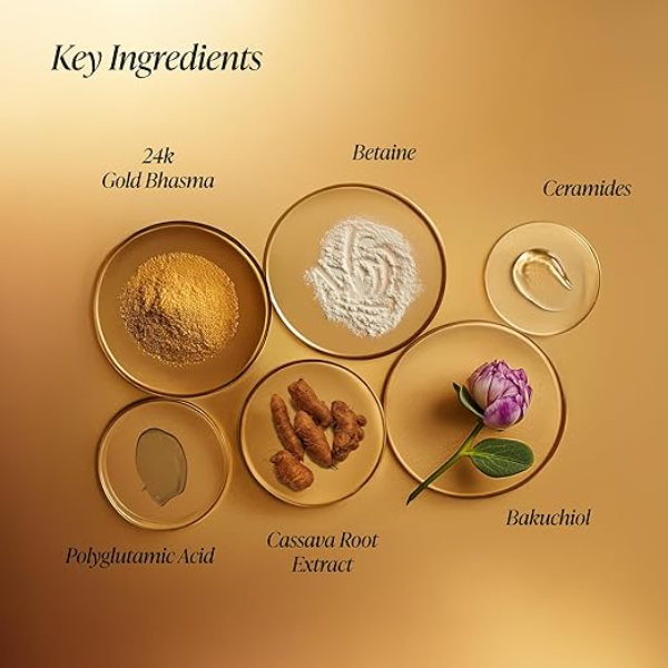Forest Essentials Soundarya 24K Gold Night Cream – Luxury Anti-Ageing Face Moisturizer with Bakuchiol & Hyaluronic Acid | Restorative Overnight Repair for Radiant Skin | 50g - Image 3