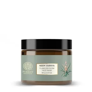 Forest Essentials Neem Varnya Face Mask – Ayurvedic Acne Treatment for Oily Skin | Clarifying Neem & Multani Mitti Face Pack | Reduces Blemishes & Pigmentation | 100% Natural | 50g
