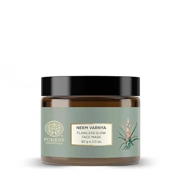 Forest Essentials Neem Varnya Face Mask – Ayurvedic Acne Treatment for Oily Skin | Clarifying Neem & Multani Mitti Face Pack | Reduces Blemishes & Pigmentation | 100% Natural | 50g