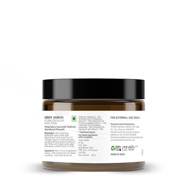 Forest Essentials Neem Varnya Face Mask – Ayurvedic Acne Treatment for Oily Skin | Clarifying Neem & Multani Mitti Face Pack | Reduces Blemishes & Pigmentation | 100% Natural | 50g - Image 2