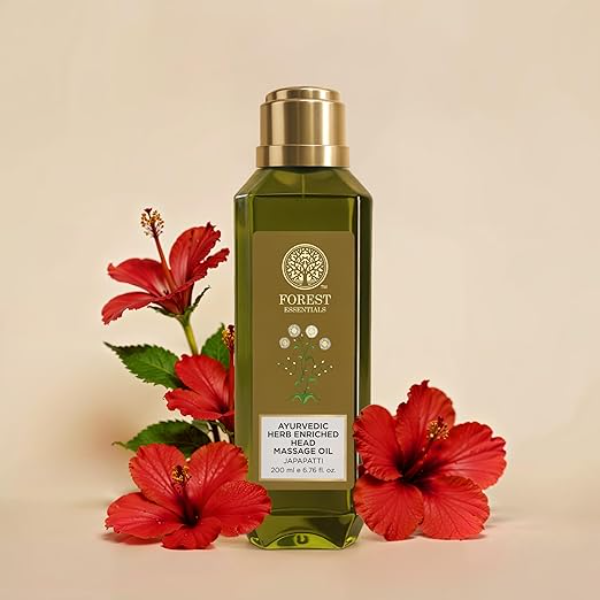 Forest Essentials Japapatti Head Massage Oil – Ayurvedic Hair Growth Treatment for Dry & Frizzy Hair | Repairs Chemically Treated & Color Damaged Hair | 100% Natural | 200ml - Image 2