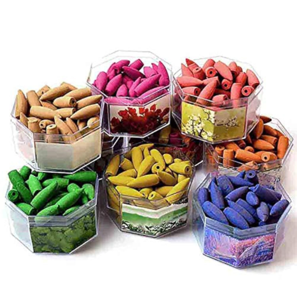 Fountain Cones Big Size Backflow Incense Cones (Pack of 25, Assorted Fragrances) – Aromatic Agarbatti for Relaxation, Meditation & Home Décor Waterfall Smoke Incense Cones