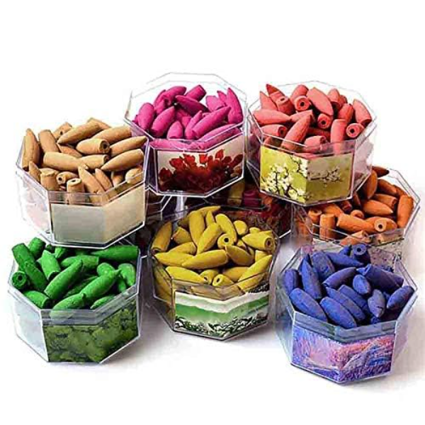 Fountain Cones Big Size Backflow Incense Cones (Pack of 25, Assorted Fragrances) – Aromatic Agarbatti for Relaxation, Meditation & Home Décor Waterfall Smoke Incense Cones - Image 2