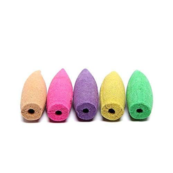 Fountain Cones Big Size Backflow Incense Cones (Pack of 25, Assorted Fragrances) – Aromatic Agarbatti for Relaxation, Meditation & Home Décor Waterfall Smoke Incense Cones - Image 3
