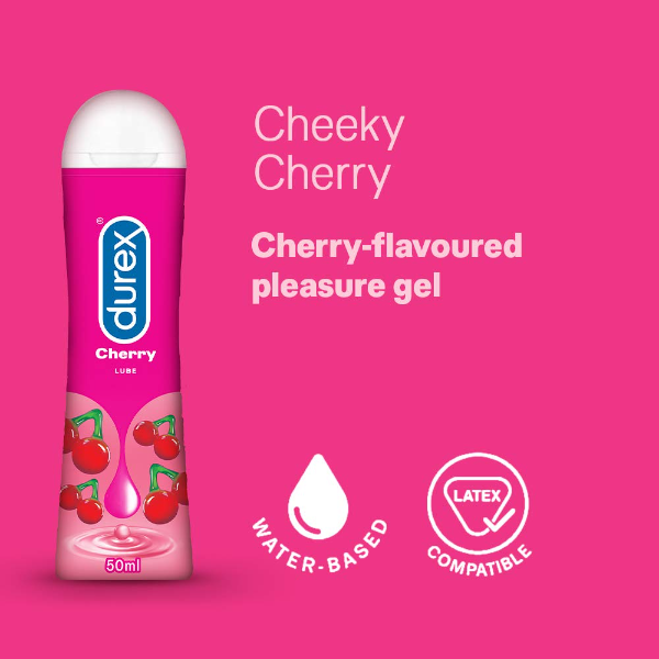 Durex Play Cheeky Cherry Lubricant Gel 50ml with Durex Play Vibrations Ring – Intimate Pleasure Combo for Enhanced Sensation & Couples Fun - Image 3