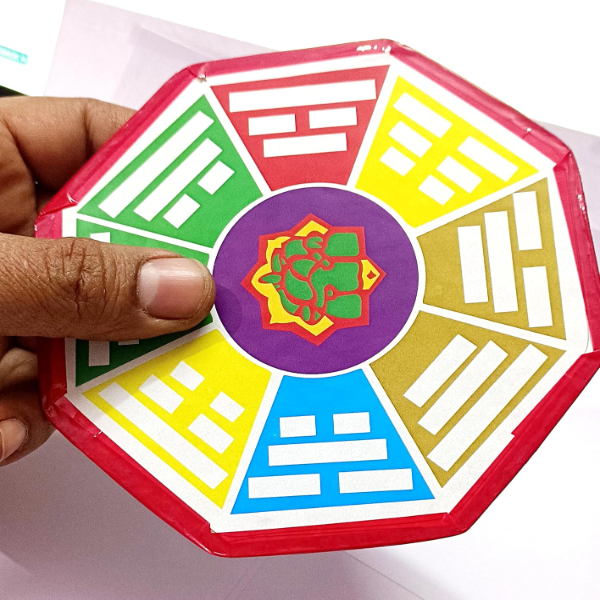 Ganpati Bagua Pa Kua Vastu Mirror – Feng Shui Kitchen Wall Decor for Vastu Correction, Luck, Prosperity & Positive Energy at Home - Image 3