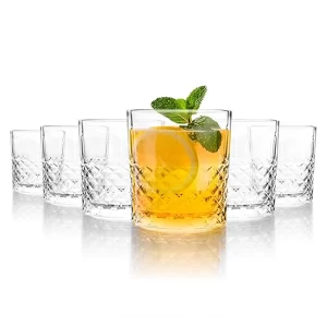 Cello Unity 215ml transparent whiskey rocks glass set of 6