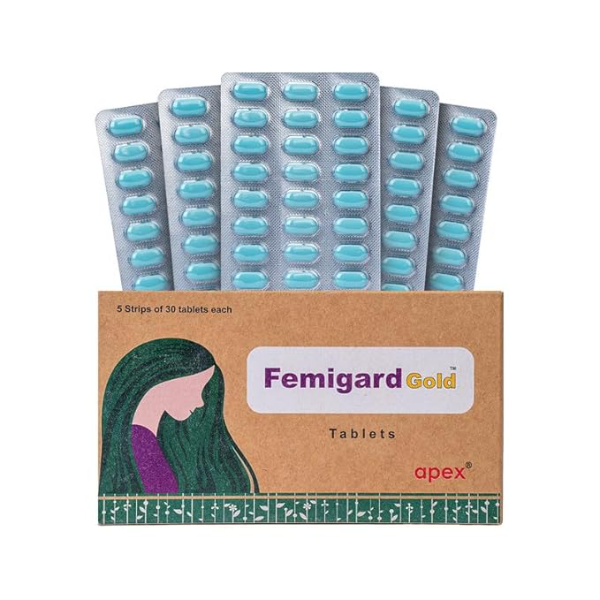 Green Milk Femigard Gold (150 Tablets) | Natural Women’s Hormonal Balance & Menstrual Support | Ayurvedic Formula for Cycle Harmony & Reproductive Health | 5-Pack Bulk Value